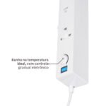 Chuveiro Elétrico Eletrônico com Visor Digital 127V (110V) 5500w Branco Quadrado Falls Digital Hydra - Imagem 10