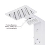 Chuveiro Elétrico Eletrônico com Visor Digital 127V (110V) 5500w Branco Quadrado Falls Digital Hydra - Imagem 6