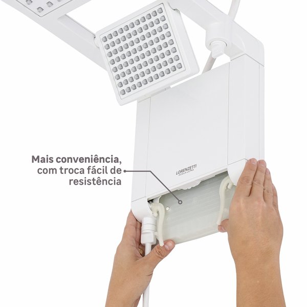 Chuveiro Elétrico Eletrônico 220V 6800w Branco Quadrado Acqua Duo Ultra Lorenzetti - Imagem 6
