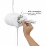 Chuveiro Elétrico Eletrônico 220V 7500w Branco Redondo Top Jet Lorenzetti - Imagem 4