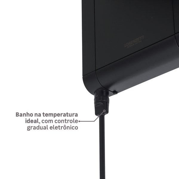 Chuveiro Elétrico Eletrônico 220V 7800w Preto Fosco Quadrado Acqua Duo Ultra Lorenzetti - Imagem 6