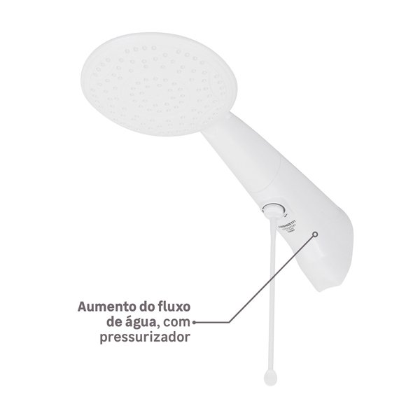 Chuveiro Elétrico Eletrônico 220V 7500w Branco Redondo com Pressurizador Advanced Lorenzetti - Imagem 6