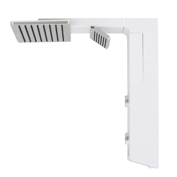 Chuveiro Elétrico Eletrônico com Visor Digital 220V 7700w Branco e Cromado Quadrado Falls Digital Hydra - Imagem 2