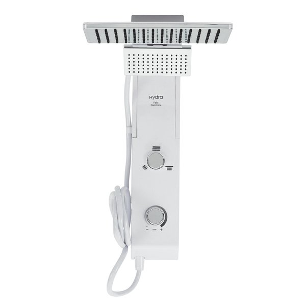 Chuveiro Elétrico Eletrônico 220V 7700w Branco e Cromado Quadrado Falls Hydra - Imagem 3