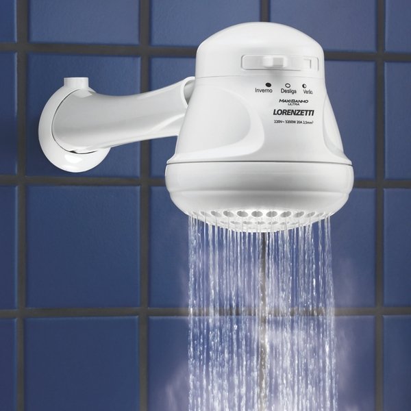 Ducha Chuveiro Maxi Banho Ultra Lorenzetti 127v 5500w Com Cano Esconde Fios - Imagem 2