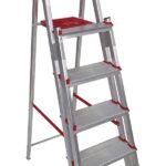 Escada De Alumínio 5 Degraus Duplos Linha Prática