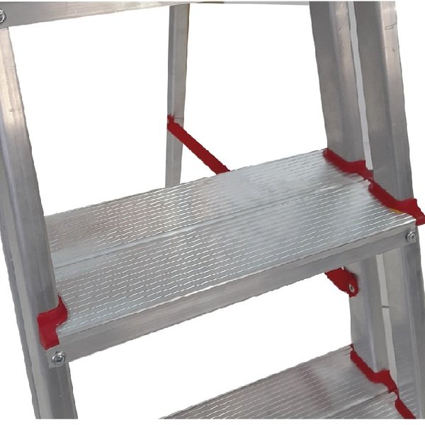 Escada De Alumínio 6 Degraus Duplos Linha Prática - Imagem 4