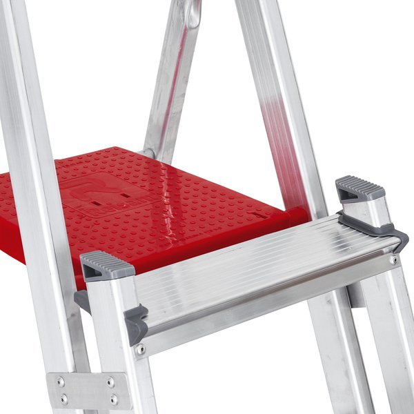 Escada De Alumínio Dupla 5 Degraus Natural 120kg Reisam - Imagem 4