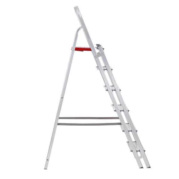 Escada De Alumínio Dupla 6 Degraus Natural 120kg Reisam - Imagem 3