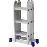 Escada De Alumínio Mor Multifuncional 4x3 12 Degraus Capacidade Para 150kg