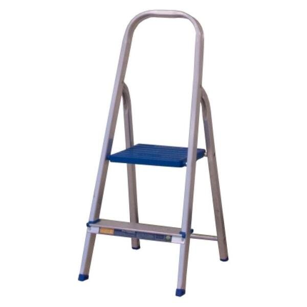 Escada Dobravel 2 Degraus Em Aluminio Alumasa