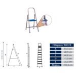 Escada Dobravel 2 Degraus Em Aluminio Alumasa - Imagem 7