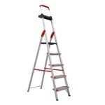 Escada Dobravel 5 Degraus Confort Em Aluminio Alumasa - Imagem 4