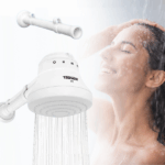 Fame Ducha Faminho 4t Branco 6800w X 220v Com Cano 30cm - Imagem 4