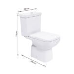 Kit Vaso Sanitário com Caixa Acoplada e Assento Branco Duplo Acionamento 3/6L Vertical Lyon Plus Sensea - Imagem 9