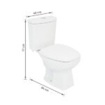 Kit Vaso Sanitário com Caixa Acoplada e Assento Branco Duplo Acionamento 3/6L Saída Vertical Thema Incepa - Imagem 9