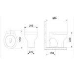Kit Vaso Sanitário Convencional Com Abertura E Assento Acesso Celite Branco Brilhante - Imagem 4