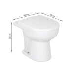 Kit Vaso Sanitário Convencional com Assento Branco Saída Vertical Luna Icasa - Imagem 9