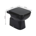 Kit Vaso Sanitário Convencional com Assento Preto Saída Vertical Misti Icasa - Imagem 9