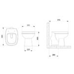 Vaso Sanitário Convencional Com Assento Soft Close City Celite Branco Brilhante - Imagem 3