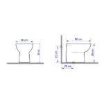 Kit Vaso Sanitário Convencional para Descarga de Parede Branco Vertical Lyon Sensea - Imagem 5