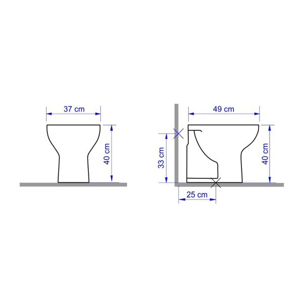 Kit Vaso Sanitário Convencional para Descarga de Parede com Assento Branco Vertical Lille Sensea - Imagem 5