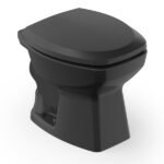 Kit Vaso Sanitário Convencional com Assento Preto Brilhante Saída Vertical Thema Incepa - Imagem 3